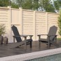 2 db antracitszürke hdpe kerti adirondack szék