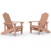 2 db barna hdpe kerti adirondack szék