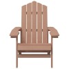 2 db barna hdpe kerti adirondack szék