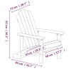 2 db barna hdpe kerti adirondack szék