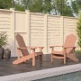 2 db barna hdpe kerti adirondack szék