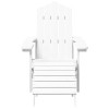 2 db fehér hdpe kerti adirondack szék lábtartóval