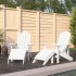 2 db fehér hdpe kerti adirondack szék lábtartóval