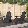 2 db antracitszürke hdpe kerti adirondack szék lábtartóval