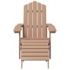 2 db barna hdpe kerti adirondack szék lábtartóval
