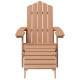 Barna hdpe kerti adirondack székek lábtartóval és asztallal