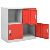 2 db világosszürke-piros acél zárható szekrény 90x45x92,5 cm 2 db világosszürke-piros acél zárható szekrény 90x45x92,5 cm