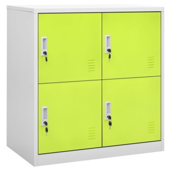 2 db világosszürke-zöld acél zárható szekrény 90x45x92,5 cm