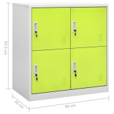 2 db világosszürke-zöld acél zárható szekrény 90x45x92,5 cm 2 db világosszürke-zöld acél zárható szekrény 90x45x92,5 cm