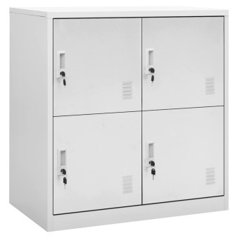 5 db világosszürke acél zárható szekrény 90 x 45 x 92,5 cm