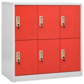 2 db világosszürke-piros acél zárható szekrény 90x45x92,5 cm 2 db világosszürke-piros acél zárható szekrény 90x45x92,5 cm