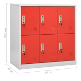 2 db világosszürke-piros acél zárható szekrény 90x45x92,5 cm 2 db világosszürke-piros acél zárható szekrény 90x45x92,5 cm