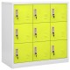 5 db világosszürke-zöld acél zárható szekrény 90 x 45 x 92,5 cm