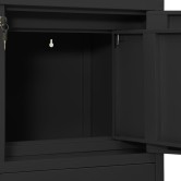 Antracitszürke acél irodai szekrény ültetőládával 90x40x125 cm Antracitszürke acél irodai szekrény ültetőládával 90x40x125 cm
