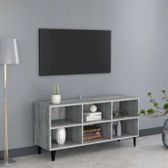 Szürke sonoma színű tv-szekrény fémlábakkal 103,5 x 30 x 50 cm