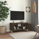 Füstös tölgyszínű tv-szekrény tömör falábakkal 103,5x35x50 cm Füstös tölgyszínű tv-szekrény tömör falábakkal 103,5x35x50 cm