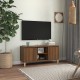 Barna tölgyszínű tv-szekrény tömör falábakkal 103,5x35x50 cm Barna tölgyszínű tv-szekrény tömör falábakkal 103,5x35x50 cm