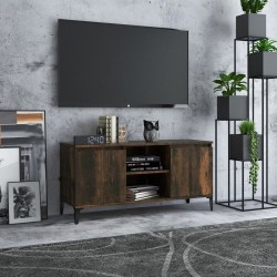 Füstös tölgyszínű tv-szekrény fémlábakkal 103,5 x 35 x 50 cm
