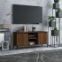Barna tölgyszínű tv-szekrény fémlábakkal 103,5 x 35 x 50 cm