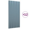 12 db szürke horganyzott acél tetőpanel 80x36 cm