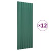 12 db zöld horganyzott acél tetőpanel 100 x 36 cm