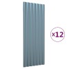 12 db szürke horganyzott acél tetőpanel 100 x 36 cm