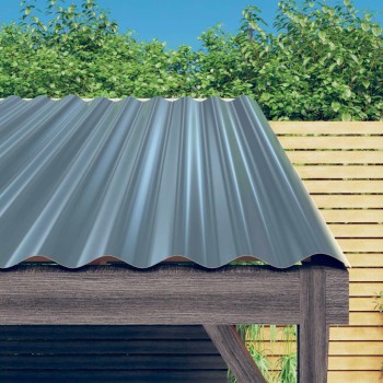 12 db szürke horganyzott acél tetőpanel 100 x 36 cm