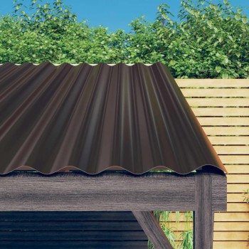 12 db barna horganyzott acél tetőpanel 100 x 36 cm