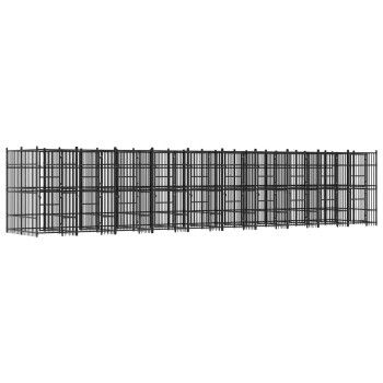 Acél kültéri kutyakennel 18,43 m²