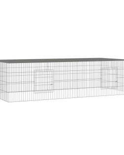 2 paneles horganyzott vas nyúlketrec 220 x 110 x 55 cm