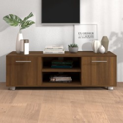 Barna tölgy színű szerelt fa tv-szekrény 110 x 40 x 35 cm