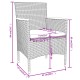 3 részes fekete polyrattan kerti étkezőgarnitúra