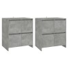 2 db betonszürke forgácslap tálalószekrény 70 x 41 x 75 cm