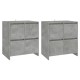2 db betonszürke forgácslap tálalószekrény 70 x 41 x 75 cm