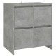 2 db betonszürke forgácslap tálalószekrény 70 x 41 x 75 cm