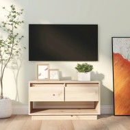 Tömör fenyőfa tv-szekrény 74 x 34 x 40 cm