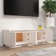 Fehér tömör fenyőfa tv-szekrény 110 x 34 x 40 cm