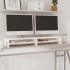 Fehér tömör fenyőfa monitorállvány 100 x 24 x 13 cm