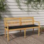Tömör tíkfa batavia pad fekete párnával 150 cm