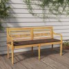 Tömör tíkfa batavia pad tópszínű párnával 150 cm