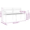 Tömör tíkfa batavia pad bordó párnával 150 cm