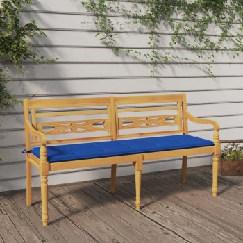Tömör tíkfa batavia pad királykék párnával 150 cm