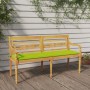 Tömör tíkfa batavia pad világoszöld párnával 150 cm