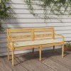 Tömör tíkfa batavia pad krémszínű párnával 150 cm