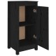 2 db fekete tömör fenyőfa tálalószekrény 40 x 35 x 80 cm
