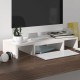 Fehér tömör fenyőfa monitorállvány 60 x 24 x 10,5 cm Fehér tömör fenyőfa monitorállvány 60 x 24 x 10,5 cm