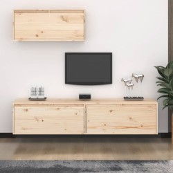 3 darab tömör fenyőfa tv-szekrény
