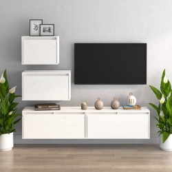 4 darab fehér tömör fenyőfa tv-szekrény