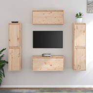 6 darab tömör fenyőfa tv-szekrény