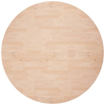 Kerek kezeletlen tömör tölgyfa asztallap ø80 x 2,5 cm